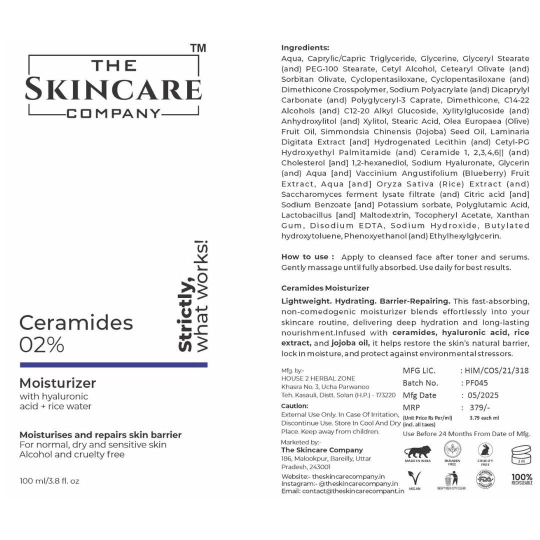Ceramides 2% Moisturizer with Hyaluronic Acid